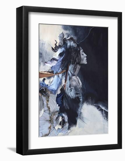 Imperfection Blue-Design Fabrikken-Framed Art Print