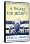 Imperial Airways: 4 Engines for Security-null-Framed Stretched Canvas