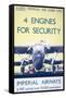 Imperial Airways: 4 Engines for Security-null-Framed Stretched Canvas