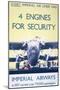 Imperial Airways: 4 Engines for Security-null-Mounted Premium Giclee Print