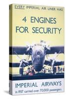 Imperial Airways: 4 Engines for Security-null-Stretched Canvas