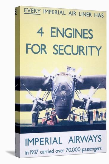 Imperial Airways: 4 Engines for Security-null-Stretched Canvas