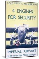 Imperial Airways: 4 Engines for Security-null-Mounted Giclee Print