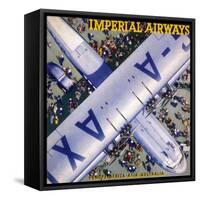 Imperial Airways Bird's Eye View-null-Framed Stretched Canvas