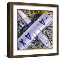 Imperial Airways Bird's Eye View-null-Framed Art Print