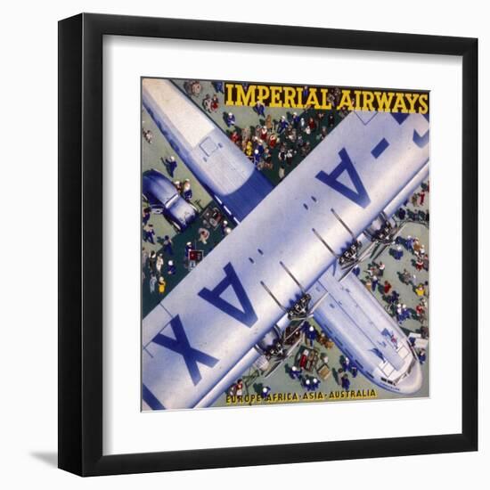 Imperial Airways Bird's Eye View-null-Framed Art Print