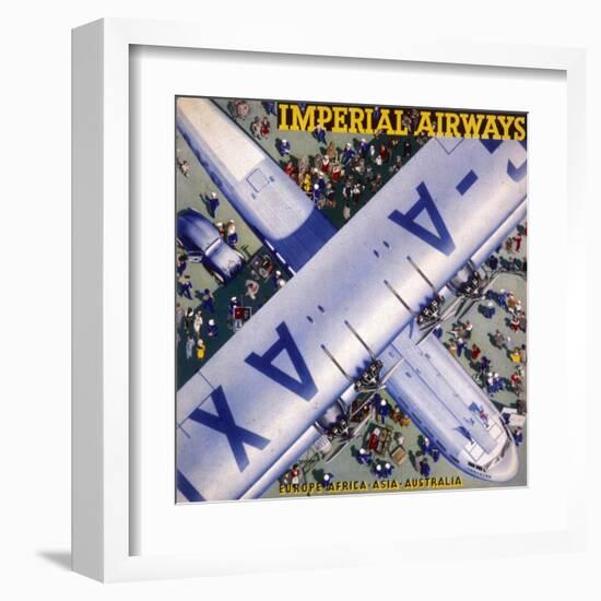 Imperial Airways Bird's Eye View-null-Framed Art Print