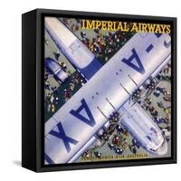 Imperial Airways Bird's Eye View-null-Framed Stretched Canvas