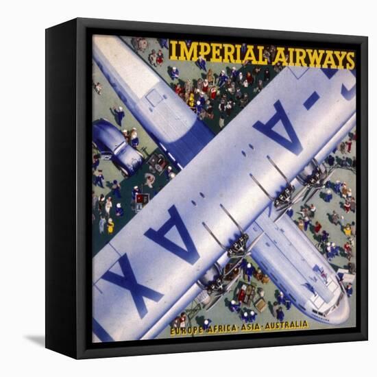 Imperial Airways Bird's Eye View-null-Framed Stretched Canvas