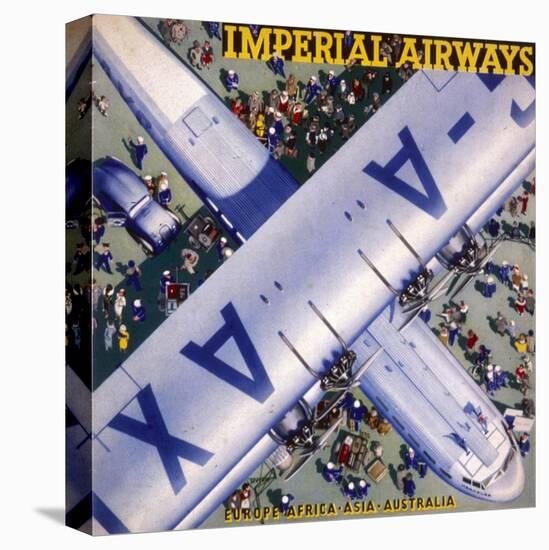 Imperial Airways Bird's Eye View-null-Stretched Canvas