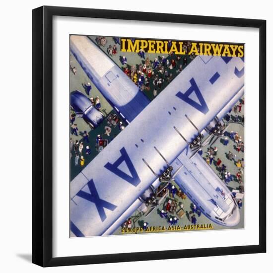 Imperial Airways Bird's Eye View-null-Framed Art Print