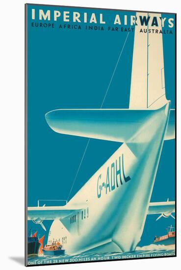 Imperial Airways - Europe, Africa, India, Far East, Australia - Vintage Travel Poster, 1936-Mark Severin-Mounted Art Print