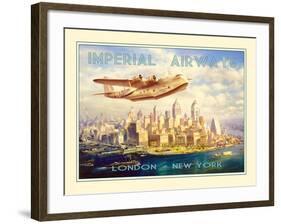 Imperial Airways - London to New York-The Vintage Collection-Framed Giclee Print