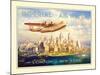 Imperial Airways - London to New York-The Vintage Collection-Mounted Giclee Print