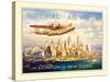 Imperial Airways - London to New York-The Vintage Collection-Stretched Canvas