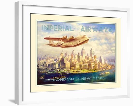 Imperial Airways - London to New York-The Vintage Collection-Framed Photographic Print