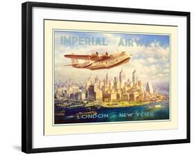 Imperial Airways - London to New York-The Vintage Collection-Framed Photographic Print