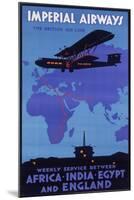 Imperial Airways Poster-null-Mounted Photographic Print