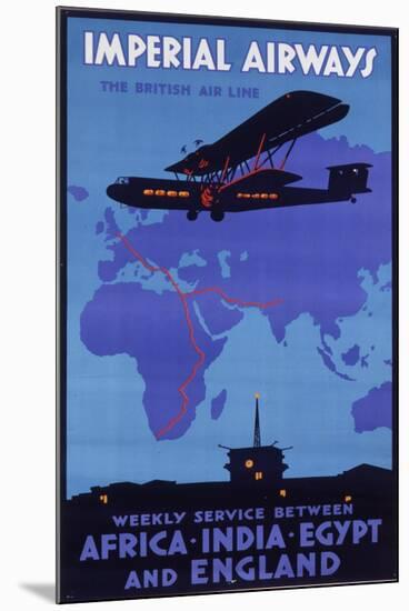 Imperial Airways Poster-null-Mounted Photographic Print