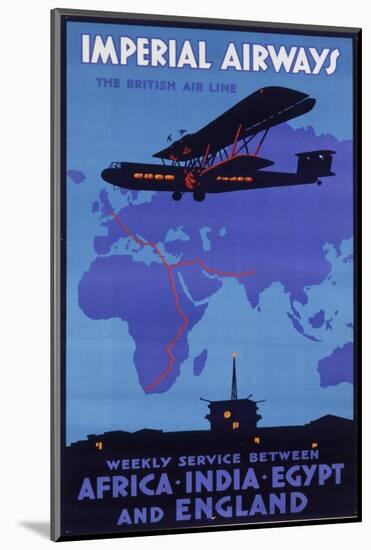 Imperial Airways Poster-null-Mounted Photographic Print