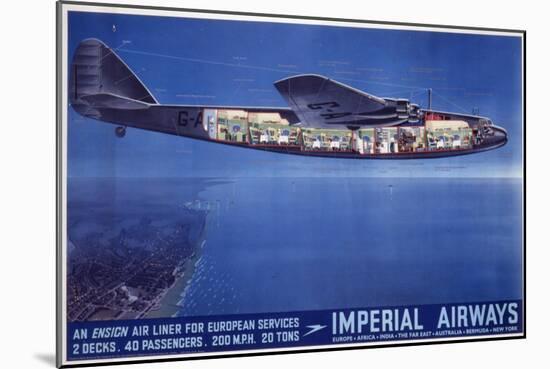 Imperial Airways Poster-null-Mounted Photographic Print