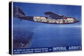 Imperial Airways Poster-null-Stretched Canvas