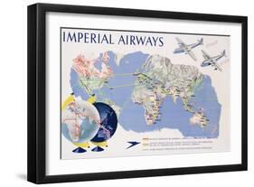 Imperial Airways Poster-James Gardner-Framed Premium Giclee Print