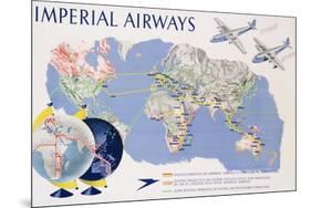 Imperial Airways Poster-James Gardner-Mounted Giclee Print