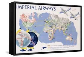 Imperial Airways Poster-James Gardner-Framed Stretched Canvas