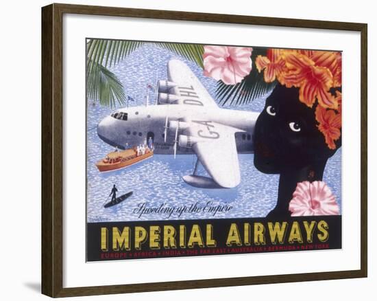 Imperial Airways Speeding Up the Empire-null-Framed Art Print