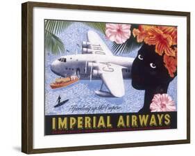 Imperial Airways Speeding Up the Empire-null-Framed Art Print