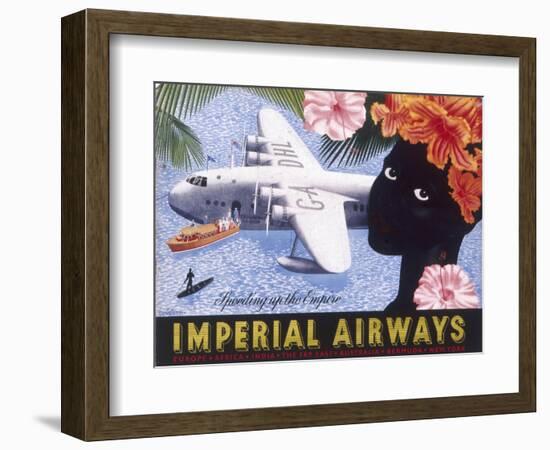 Imperial Airways Speeding Up the Empire-null-Framed Art Print