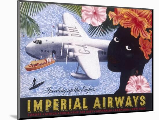 Imperial Airways Speeding Up the Empire-null-Mounted Art Print