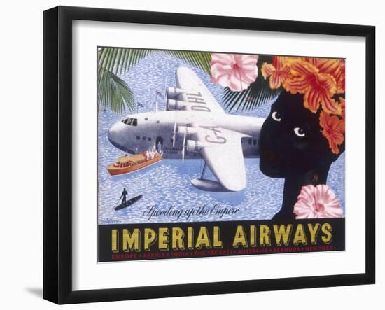 Imperial Airways Speeding Up the Empire-null-Framed Art Print