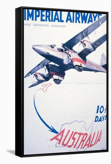 Imperial Airways to Australia Poster-null-Framed Stretched Canvas