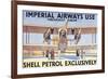 Imperial Airways Use Shell Petrol Exclusively Poster-null-Framed Giclee Print