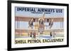 Imperial Airways Use Shell Petrol Exclusively Poster-null-Framed Giclee Print