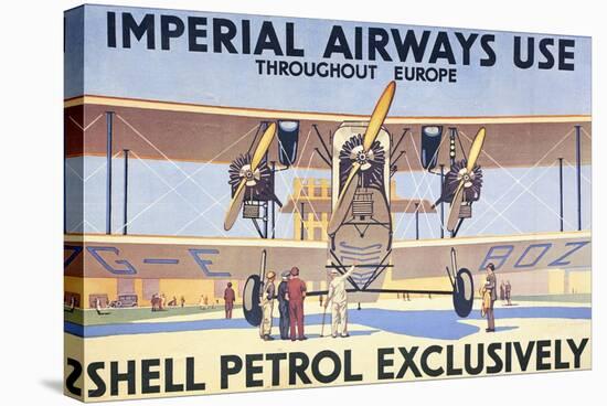 Imperial Airways Use Shell Petrol Exclusively Poster-null-Stretched Canvas