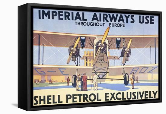 Imperial Airways Use Shell Petrol Exclusively Poster-null-Framed Stretched Canvas