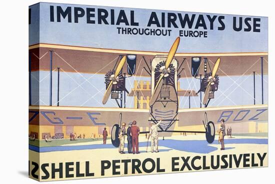 Imperial Airways Use Shell Petrol Exclusively Poster-null-Stretched Canvas