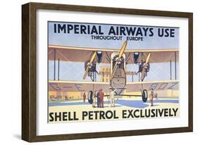 Imperial Airways Use Shell Petrol Exclusively Poster-null-Framed Giclee Print