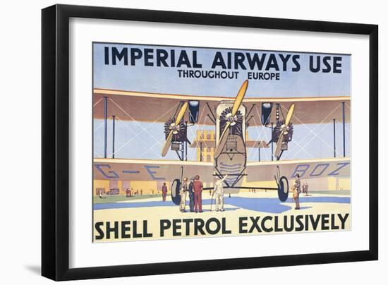 Imperial Airways Use Shell Petrol Exclusively Poster-null-Framed Giclee Print