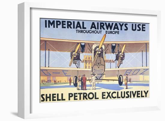 Imperial Airways Use Shell Petrol Exclusively Poster-null-Framed Giclee Print