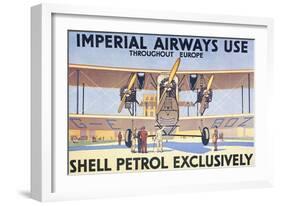 Imperial Airways Use Shell Petrol Exclusively Poster-null-Framed Giclee Print