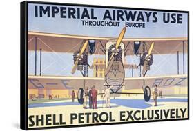 Imperial Airways Use Shell Petrol Exclusively Poster-null-Framed Stretched Canvas