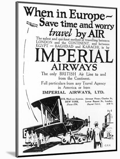 Imperial Airways-null-Mounted Photographic Print
