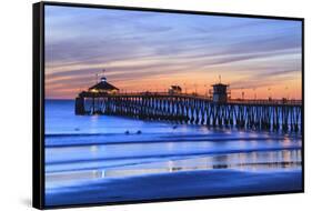 Imperial Beach Pier at Twilight, San Diego, Southern California, USA-Stuart Westmorland-Framed Stretched Canvas