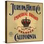 Imperial Brand - Riverside, California - Citrus Crate Label-Lantern Press-Stretched Canvas