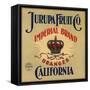 Imperial Brand - Riverside, California - Citrus Crate Label-Lantern Press-Framed Stretched Canvas