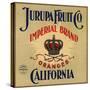 Imperial Brand - Riverside, California - Citrus Crate Label-Lantern Press-Stretched Canvas